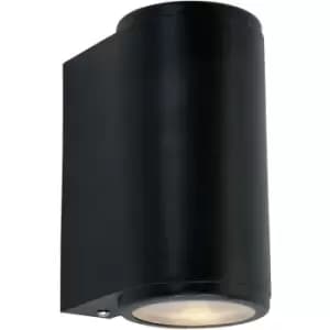 Elstead Mandal Outdoor 2 Light Up, Down Wall Light Black , IP44, GU10