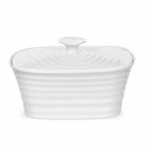 Sophie Conran for Portmeirion White Covered Butter Dish Red