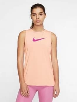 Nike Training Pro Essential Swoosh Tank Top - Washed Coral