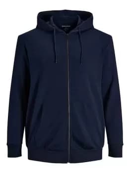 JACK & JONES Zipped Through Plus Size Hoodie Men Blue