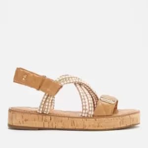 Dune Womens Latina Leather Sandals - Camel - UK 8