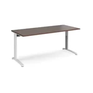 Office Desk Wheelchair Friendly Rectangular Desk 1800mm Walnut Tops With White Frames TR10