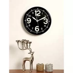 Rhythm Luminous Dial Black Wall Clock