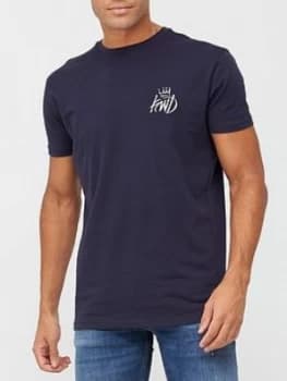 Kings Will Dream Crosby Tee, Navy/Silver Size M Men