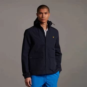 Mens Hooded Pocket Jacket - Dark Navy - L