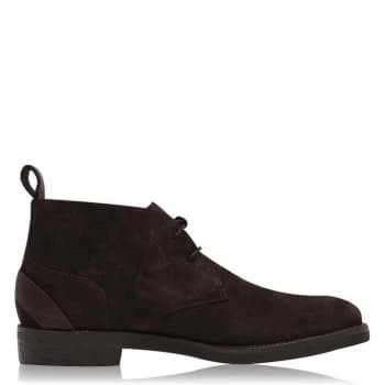 Reiss Reeves Desert Boots - Dark Brown