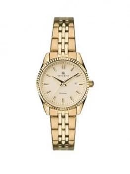 Accurist Champagne Date Dial Gold Stainless Steel Bracelet Ladies Watch