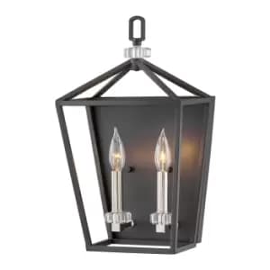 Hinkley Stinson Lanterns Pendant Ceiling Light Black with Polished Nickel