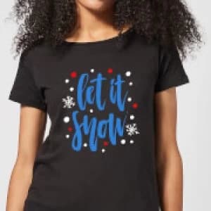 Let it Snow Womens T-Shirt - Black - 3XL - Black