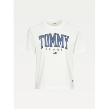 Tommy Jeans Collegiate T Shirt - IVORY SILK