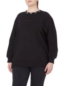 Calvin Klein Jeans Calvin Klein Jeans Plus Ck Logo Trim Neck Cn