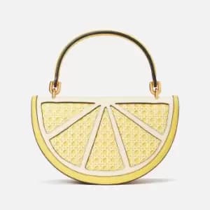 Kate Spade New York Lemon Drop Wicker Crossbody Bag