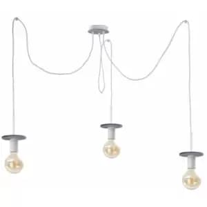 Keter Saturn Cluster Pendant Ceiling Light Grey, 3x E27