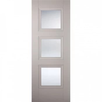 LPD Amsterdam Grey Primed Glazed Internal Door - 1981mm x 686mm (78 inch x 27 inch)