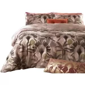 Furn Malaysian Palm Duvet Cover Set (King) (Blush) - Blush