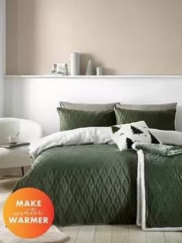 Catherine Lansfield Cosy Soft Christmas Tree Duvet Cover Set