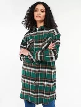 Barbour Cassley Longline Check Overshirt - Multi, Size 14, Women