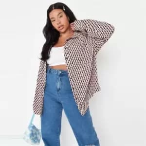 Missguided Plus Size Geometric Print Shirt - Multi
