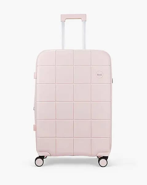 Rock Luggage Pixel EA49601 8 Wheel Hardshell Medium Pastel Pink Suitcase