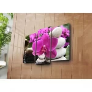 3PATK-76 Multicolor Decorative Canvas Painting (3 Pieces)