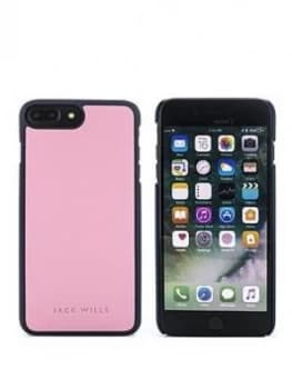 Jack Wills Saffiano Inlay Shell Apple iPhone 678 Plus Wray Pink Navy
