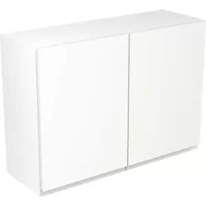 Kitchen Kit Flatpack J-Pull Kitchen Cabinet Wall Unit Super Gloss 1000mm in White MFC