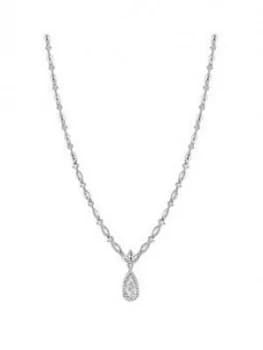 Jon Richard Jon Richard Bridal Cubic Zirconia Classic Navette Pear Drop Necklace