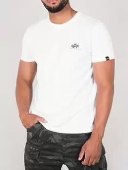 Alpha Industries Basic T-Shirt Small Logo - White Size M Men