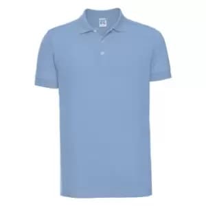Russell Mens Stretch Short Sleeve Polo Shirt (M) (Sky Blue)