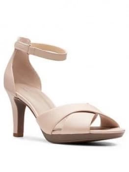 Clarks Adriel Cove Leather Heeled Sandal - Blush