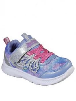 Skechers Toddler Girls Comfy Flex 2.0 Trainers - Purple/Blue