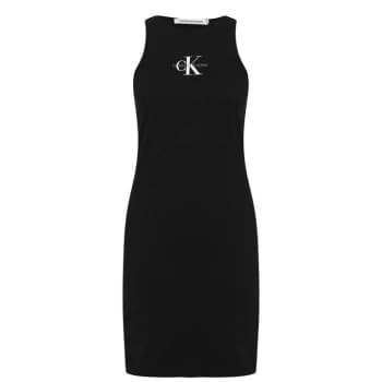 Calvin Klein Jeans Mono Tank Dress - BEH CK BLACK