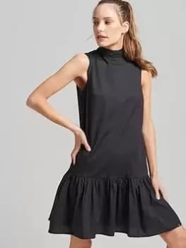 Superdry Sustainable Studios Woven Mini Dress - Black, Size 10, Women