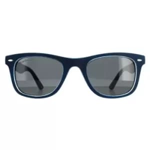 Square Navy Blue Rubbertouch Grey Polarized MP41 Sunglasses