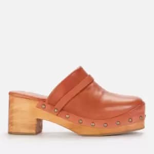Free People Womens Calabasas Heeled Clogs - Tan - UK 4