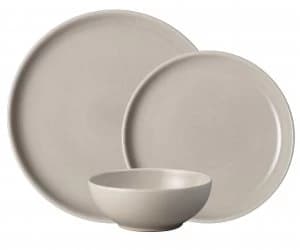 Intro Warm Taupe 12 Piece Tableware Set