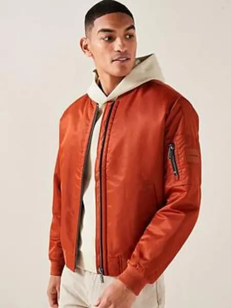 Calvin Klein Sateen Hero Bomber Jacket - Size 2XL