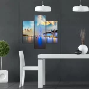 3MDF-052 Multicolor Decorative MDF Painting (3 Pieces)