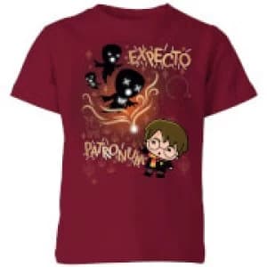 Harry Potter Kids Expecto Patronum Kids T-Shirt - Burgundy - 11-12 Years - Burgundy