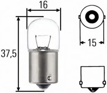 Bulb 8GA002071-248 by Hella - 10 Units R5W