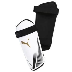 Puma King ES 2 Slip In Guards White/Gold Large