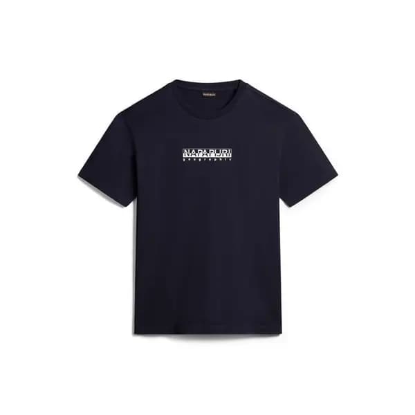 Napapijri Small Box Logo Short Sleeve T Shirt - Blue L