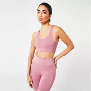 LA Gear Mid Support Sports Bra Womens - Pink