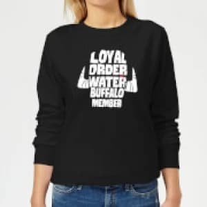 The Flintstones Loyal Order Of Water Buffalo Member Womens Sweatshirt - Black