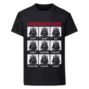 Star Wars Unisex Adult Expressions Of Vader T-Shirt (L) (Black)