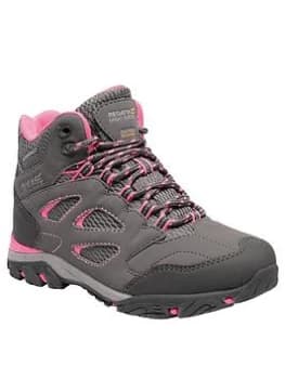 Regatta Holcombe IEP Mid Junior Walking Boots - Grey/Pink, Size 2