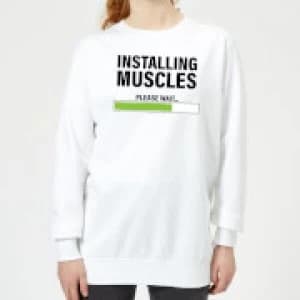 Installing Muscles Womens Sweatshirt - White - 3XL