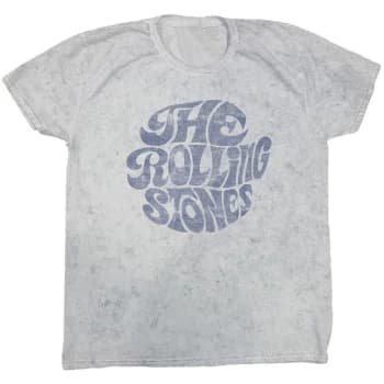 The Rolling Stones - 70's Logo Unisex Small T-Shirt - White