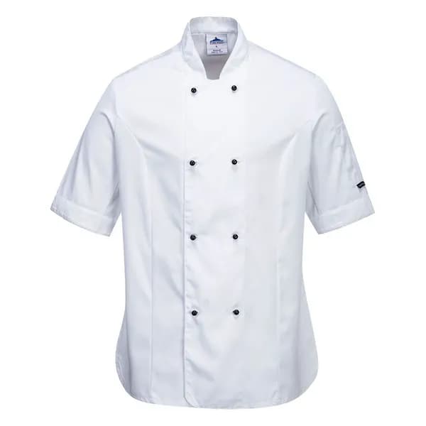 Portwest Rachel Womens Chefs Short Sleeve Jacket C737WHRXS Colour: White