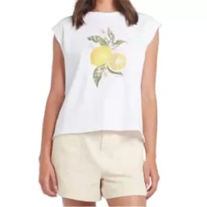 Ted Baker Floral Lemon Print Top - White
